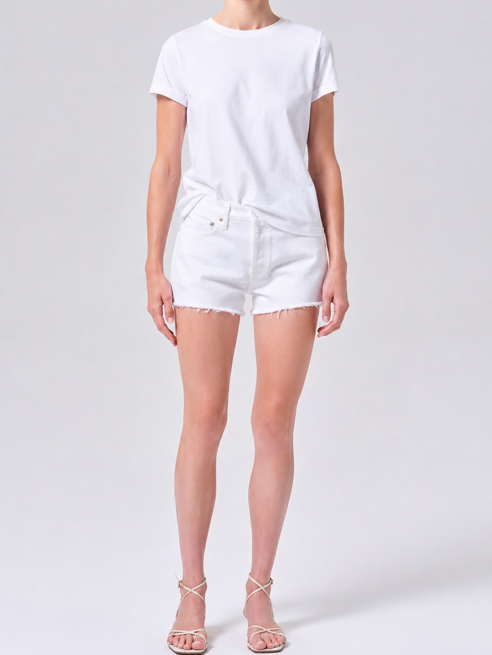 Agolde Parker Vintage Cut Off Short in Marshmallow size 29